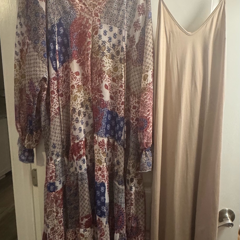 Aura Multicolor Patchwork Long Sleeve Dress